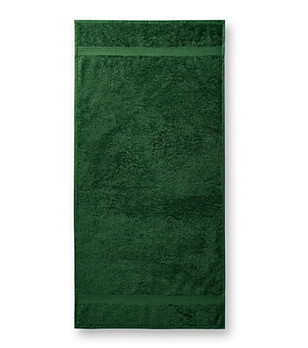 Тъмнозелена памучна хавлия Varina 50x100 см снимка