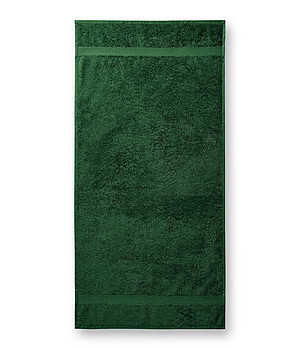 Тъмнозелена памучна хавлия Varina 70х140 см снимка