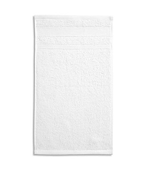 Бяла хавлия от органичен памук 50x100 см снимка