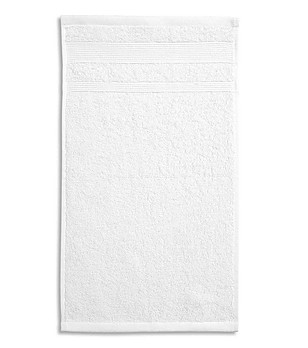 Бяла хавлия от органичен памук 70х140 см снимка