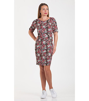 Многоцветна рокля с принт цветя Olivia снимка