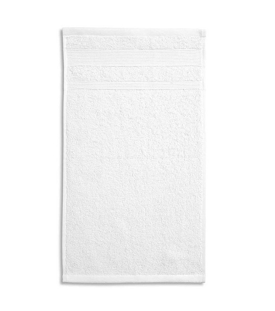 Бяла хавлия от органичен памук 50x100 см снимка