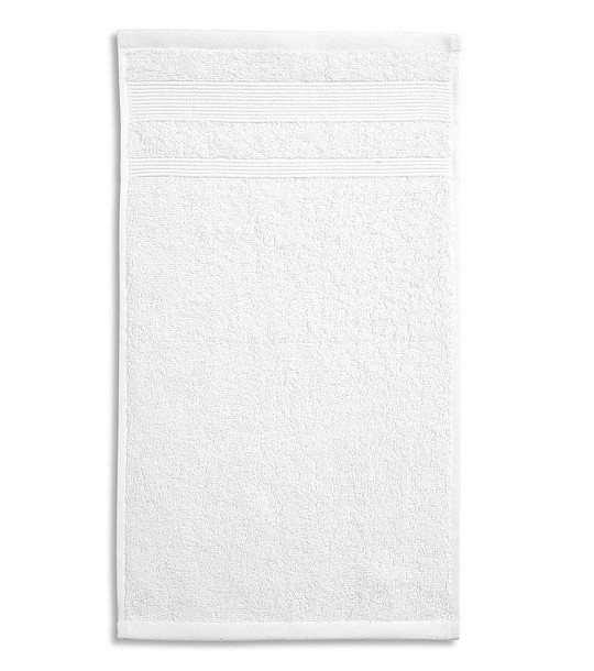 Бяла хавлия от органичен памук 70х140 см снимка