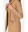 Дамска жилетка в цвят камел с кашмир и естествена коприна-2 снимка