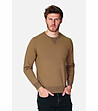 Мъжки пуловер в цвят камел Gavino-0 снимка