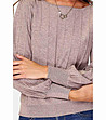 Дамски пуловер в бежово с кашмир и коприна Ledora-2 снимка