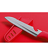 Комплект от дъска и нож за белене в червено-2 снимка