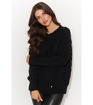 Дамски пуловер в черно Zenda снимка