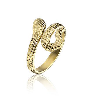 Златист пръстен с формата на змия Olive снимка