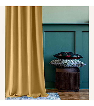 Завеса Aura в цвят горчица 180x250 см снимка