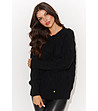 Дамски пуловер в черно Zenda-0 снимка