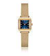 Златист дамски часовник със син циферблат Dixi-0 снимка