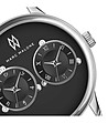 Мъжки часовник в сребристо и черно с два циферблата Johnny-2 снимка