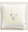 Калъфка за възглавница в бяло и крем 45x45 см Bella-0 снимка