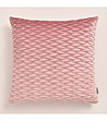 Розова релефна декоративна калъфка за възглавница Savoy 45x45 см-0 снимка