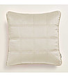 Бежова калъфка за възглавница с декоративни шевове Colette 40x40 см-0 снимка