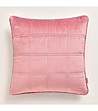 Розова калъфка за възглавница с декоративни шевове Colette 40x40 см-0 снимка