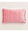 Розова продълговата калъфка за възглавница с декоративни шевове Colette 30x50 см-0 снимка