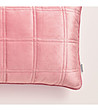 Розова продълговата калъфка за възглавница с декоративни шевове Colette 30x50 см-1 снимка