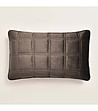 Тъмнокафява продълговата калъфка за възглавница с декоративни шевове Colette 30x50 см-0 снимка