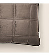 Тъмнокафява продълговата калъфка за възглавница с декоративни шевове Colette 30x50 см-1 снимка