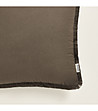 Тъмнокафява калъфка за възглавница с ресни Boca Chica 40x40 см-1 снимка