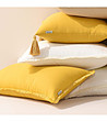 Калъфка за възглавница с ресни цвят горчица Boca Chica 50x50 см-2 снимка