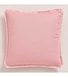 Ккалъфка за възглавница с ресни розова пудра Boca Chica 50x50 см-0 снимка