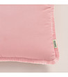 Ккалъфка за възглавница с ресни розова пудра Boca Chica 50x50 см-1 снимка