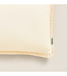 Кремава продълговата калъфка за възглавница с ресни Boca Chica 30x50 см-1 снимка