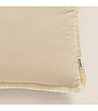 Бежова продълговата калъфка за възглавница с ресни Boca Chica 30x50 см-1 снимка