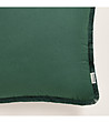 Тъмнозелена продълговата калъфка за възглавница с ресни Boca Chica 30x50 см-1 снимка