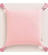 Квадратна калъфка за възглавница с пискюли в розова пудра Soul 40х40-0 снимка