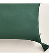 Тъмнозелена калъфка за възглавница с пискюли Soul 30x50 см-1 снимка