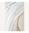 Бяло перде Maura с релефно райе 140х250 см-4 снимка