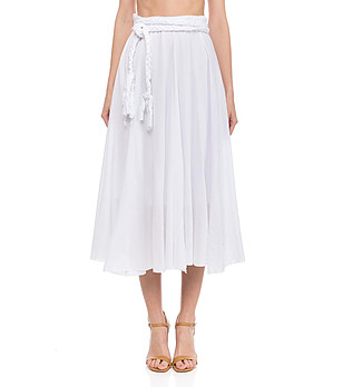 Бяла памучна пола Minalla снимка