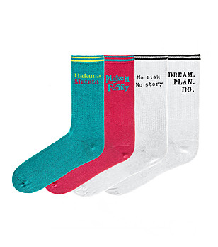 Комплект от 4 чифта дамски чорапи Iyla снимка