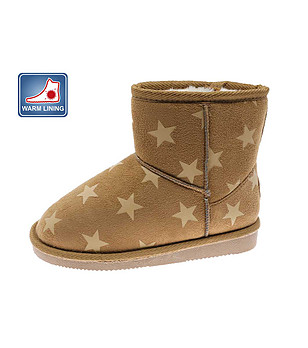 Детски боти в цвят камел на звезди снимка