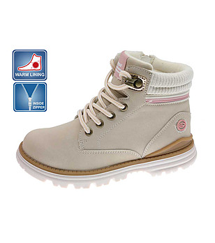 Детски зимни боти в цвят пудра снимка