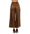 Кафяв дамски панталон с животински принт Aldae-1 снимка