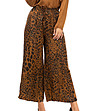 Кафяв дамски панталон с животински принт Aldae-2 снимка