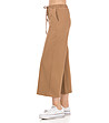 Дамски памучен панталон в цвят камел Thea-2 снимка
