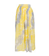 Дълга памучна пола в жълто и сиво Nessa-4 снимка