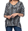 Дамска блуза с камуфлажен принт в сиви нюанси Rita-3 снимка