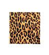 Дамски шал с леопардов принт в цвят камел и кафяво Liora-1 снимка