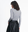 Дамска блуза рипс в сив цвят Bianca-1 снимка