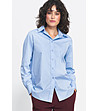 Дамска риза в светлосин цвят Gita с високо съдържание на памук-0 снимка