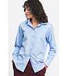 Дамска риза в светлосин цвят Gita с високо съдържание на памук-2 снимка