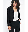 Късо дамско сако в черен цвят Laura-3 снимка