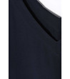 Тъмносиня памучна дамска блуза Trika-2 снимка